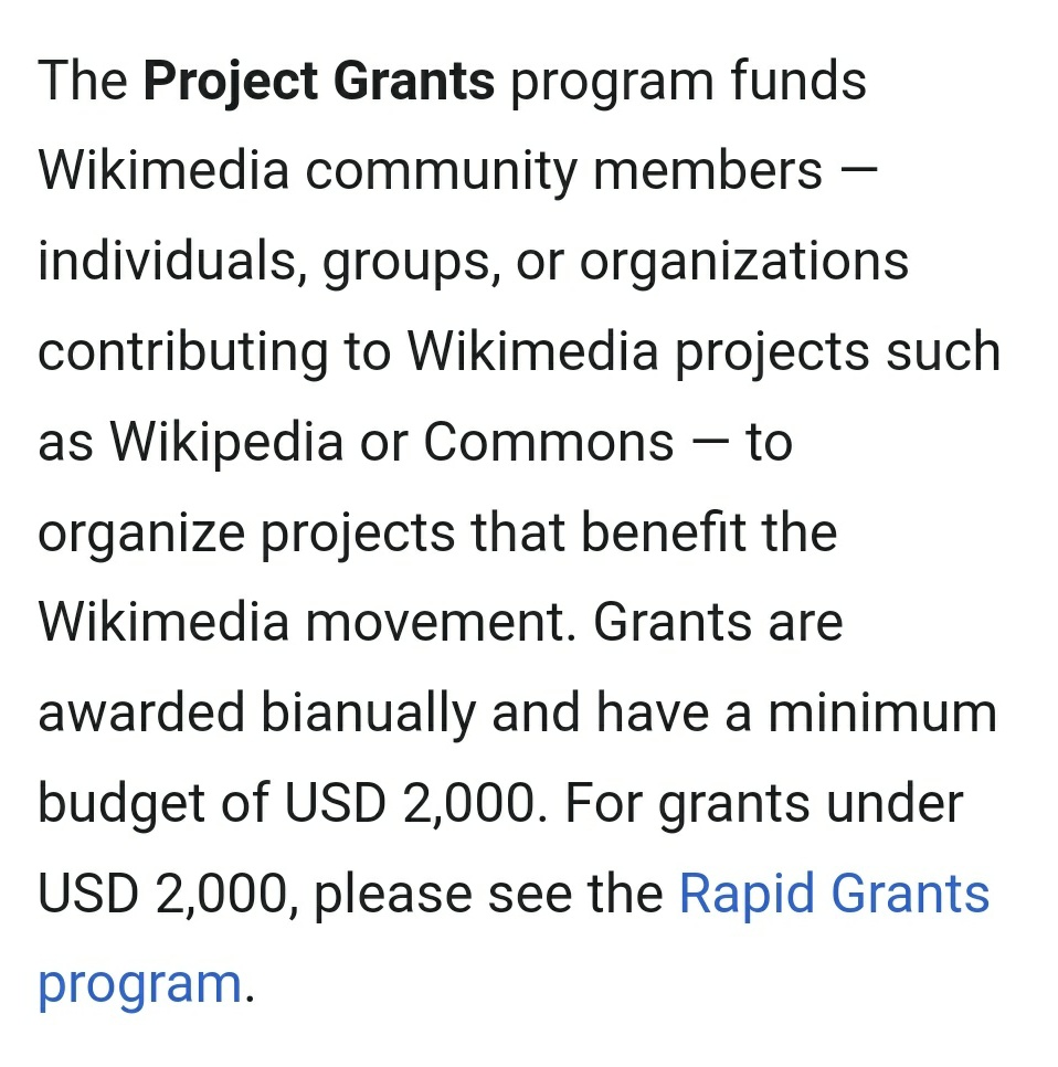 As expected, staff wages is a major cost centre with $46m in 2019. We'll come back to this.The second highest cost centre is awards and grants, which comes to $12m. What do these grants cover? Apparently, projects that "benefit the Wikimedia movement".