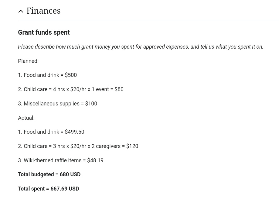 ...except that it's only half true. When I looked at the grants, I saw multiple items that weren't very.. pertinent.A grant of $2000 to shoot jazz concerts in Norway. $300 for a fashion museum in NZ. $650 for a women in STEM conference in Atlanta. Not very "essential", right?