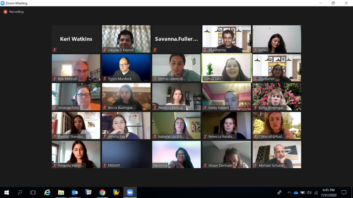Virtually meeting colleagues from around the world, we loved being a part of this townhall with the #RuderFinn US and UK teams. #WorkingTogether #LifeatRF