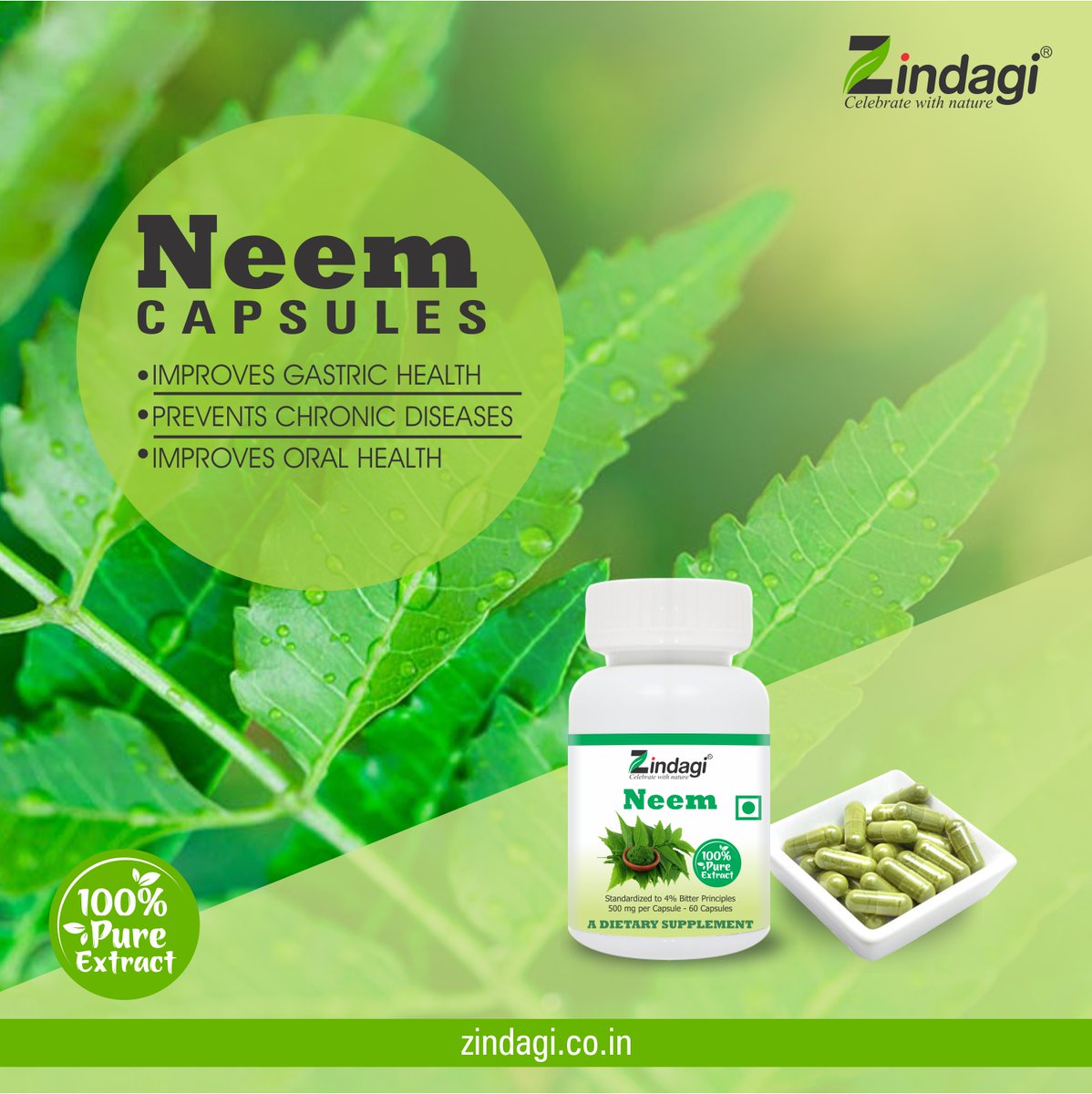 It feels good to feel good with #Zindagi #Stevia #NeemCapsule

Get #Zindagi #Stevia #Neem Capsules #Improve gastric health # Prevents chronic disease #Improves oral health

Buy now; zindagi.co.in/product/zindag…

Visit our website zindagi.co.in for other product