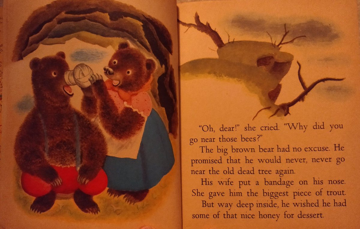 46. The Big Brown BearAnother extremely dumb book and I loved it when I was threeLong-suffering wives with dumb husband's appears to be an ancient tropeSorry  @selentelechia we become the stories we read