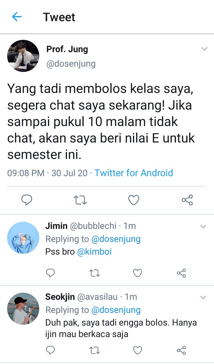 chialattae's tweet photo. #taekook au 

Hemmelig

Mahasiswa Kim yang secara tidak sengaja mengetahui sisi lain dari dosen killernya, Jeon Jungkook. https://t.co/y1t7mWtaOi