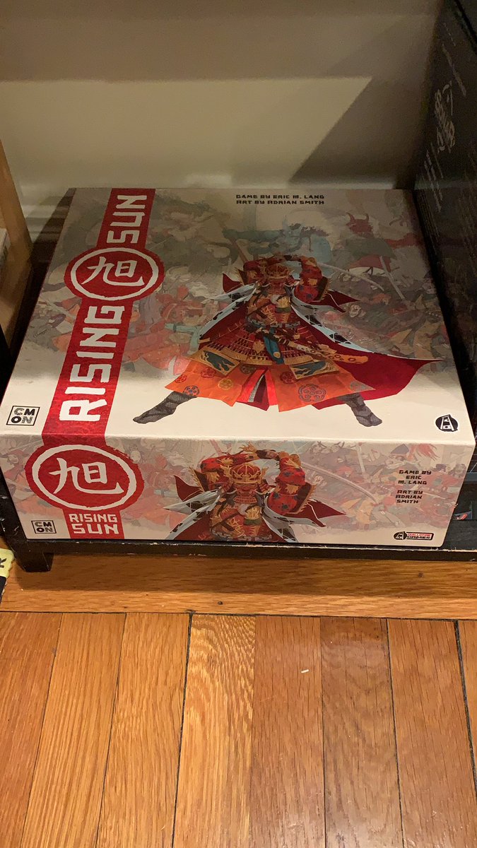 RISING SUN: too heavy to lift off the shelf! This game took like four hours and that night we all DREAMED OF THE GAME. It’s like Risk but set in Japan and it inceptions its way into your mind and it’s all you can think about. V upsetting experience, 4.9/5, can’t wait to play more