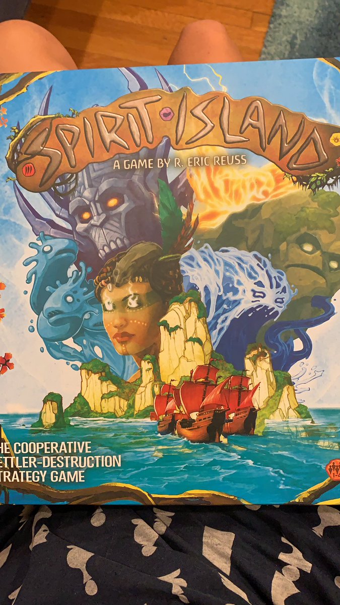 SPIRIT ISLAND: too many games make you play as a colonizer and Spirit Island is literally called a “settler destruction strategy game.” Lesser, weaker games could NEVER!!! 5/5, very complicated, beautiful art