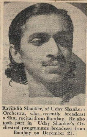 30. Pandit Ravi Shankar 1941, 1942. India's most famous musician, brilliant pupil of Ut Alauddin Khan, introduced the music of the subcontinent to the world, Photos taken when the young musician was part of his brother Uday Shankar's orchestra.