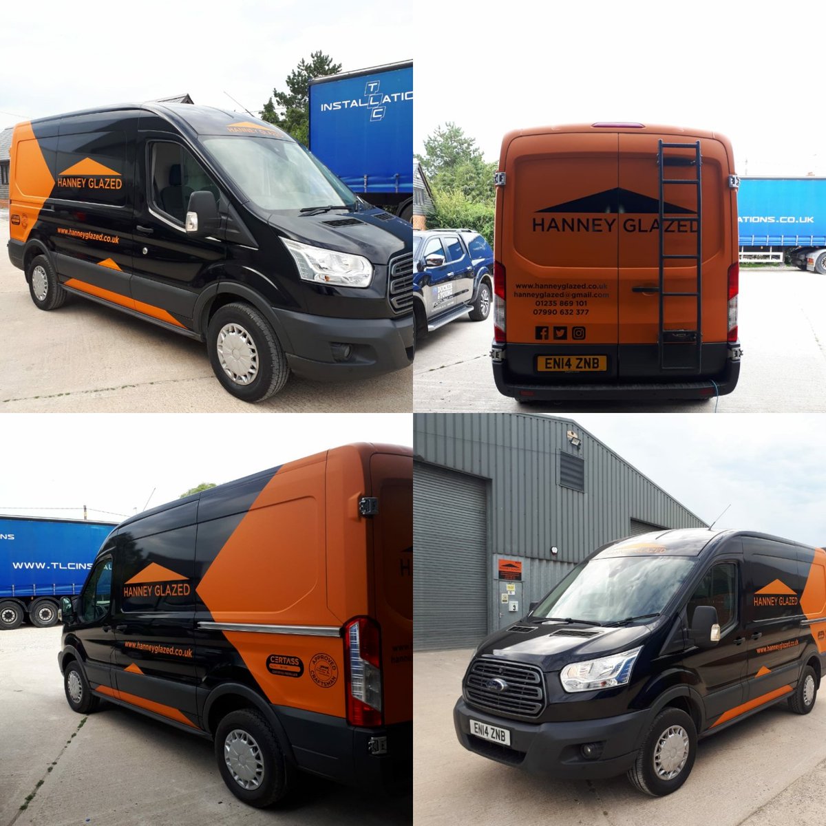 HanneyGlazedLtd's tweet photo. Well this happened yesterday 🧡 thank you to the team at @adeptgraphicsox for an amazing service again. You guys know how to upgrade a vehicle with unique input 👌  Hanney Glazed Ltd wouldn't use anyone else for a vehicle uplift!! #flippededit https://t.co/KwB9htmGPA