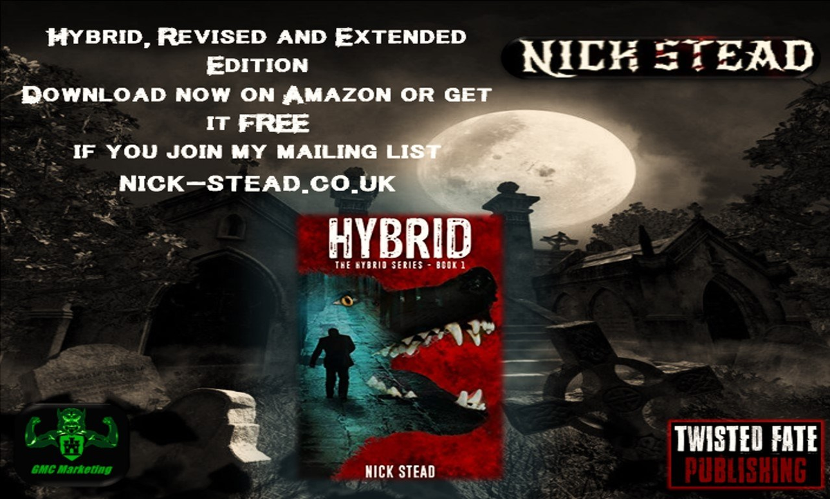 I thought lycanthropy would be a gift. Then the corpses started piling up. Now I’m fighting for both my humanity &amp; my life. And I’m losing

bit.ly/HybridNewEd
bit.ly/HybridFREE

#PromoteHorror #ebooks #werewolves
#Horror #HorrorCommunity

<a href="/PromoteHorror/">PromoteHorror 🎃</a> <a href="/RugbyMonster17/">George Monster Clough</a>