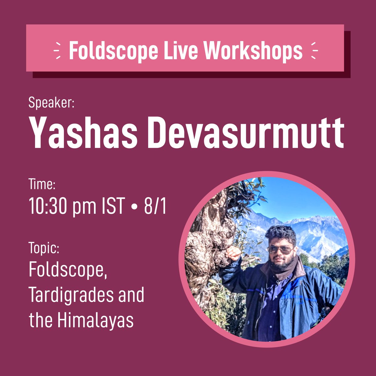 Join me, I will be hosting and sharing my experience of hunting #Tardigrades with the #Foldscope in the #Himalayas
zoom.us/j/93408002217?…
