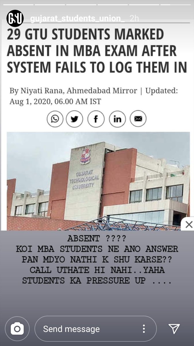 VishalShah___'s tweet photo. @GujaratUnion_ @RahulKapoorSA @navin_sheth @anubha1812 @nidhiindiatv @VtvGujarati Really shameful!! Highly incompetent @GTUoffice!
Agar jawab dene hee nai.. To kyu bethe ho uni. Kholke..!! GTU is best at doing nothing for students!! Students ki to bilkul nai padi hai!! @VtvGujarati @nidhiindiatv https://t.co/GKorn8bMeR