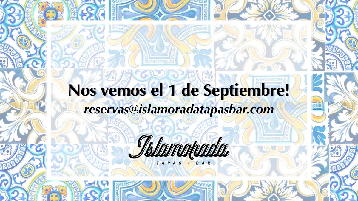 islamoradatapas's tweet photo. La espera⏳va llegando a su final. Nos vemos justo en un mes en el ❤️ de #SevillaHoy! #IslamoradaTapasBar https://t.co/zUxGRlQ3uq