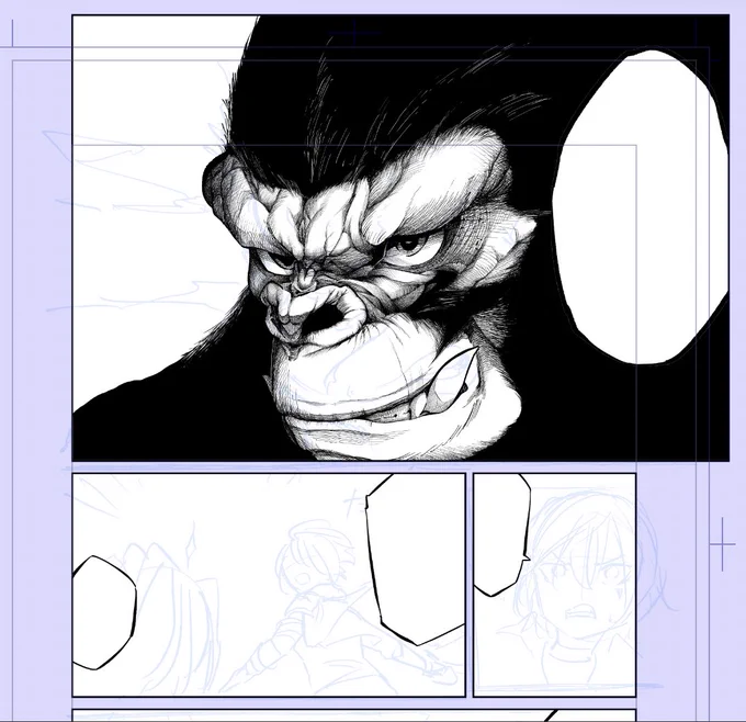 描いてるよ🦍 
