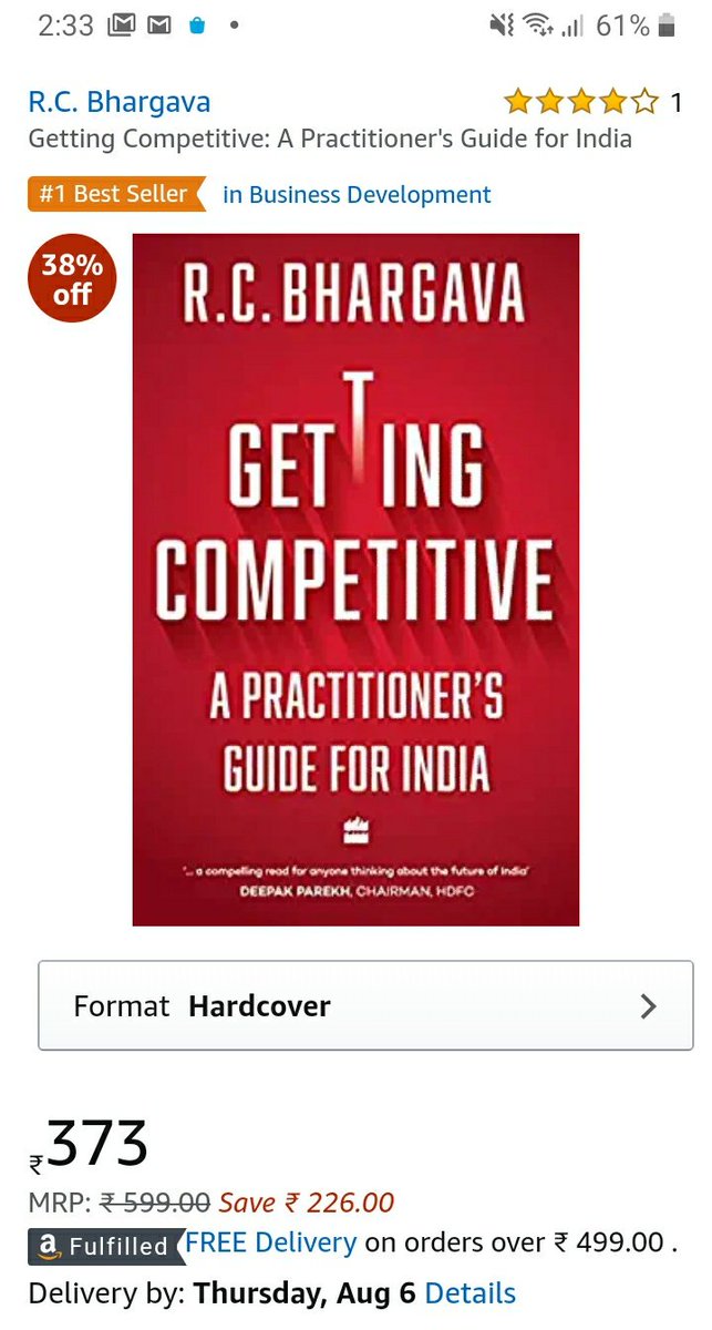 krishnDG's tweet image. Lessons from a leader on the No1 concern #GettingCompetitive #RCBhargava @HarperCollinsIN