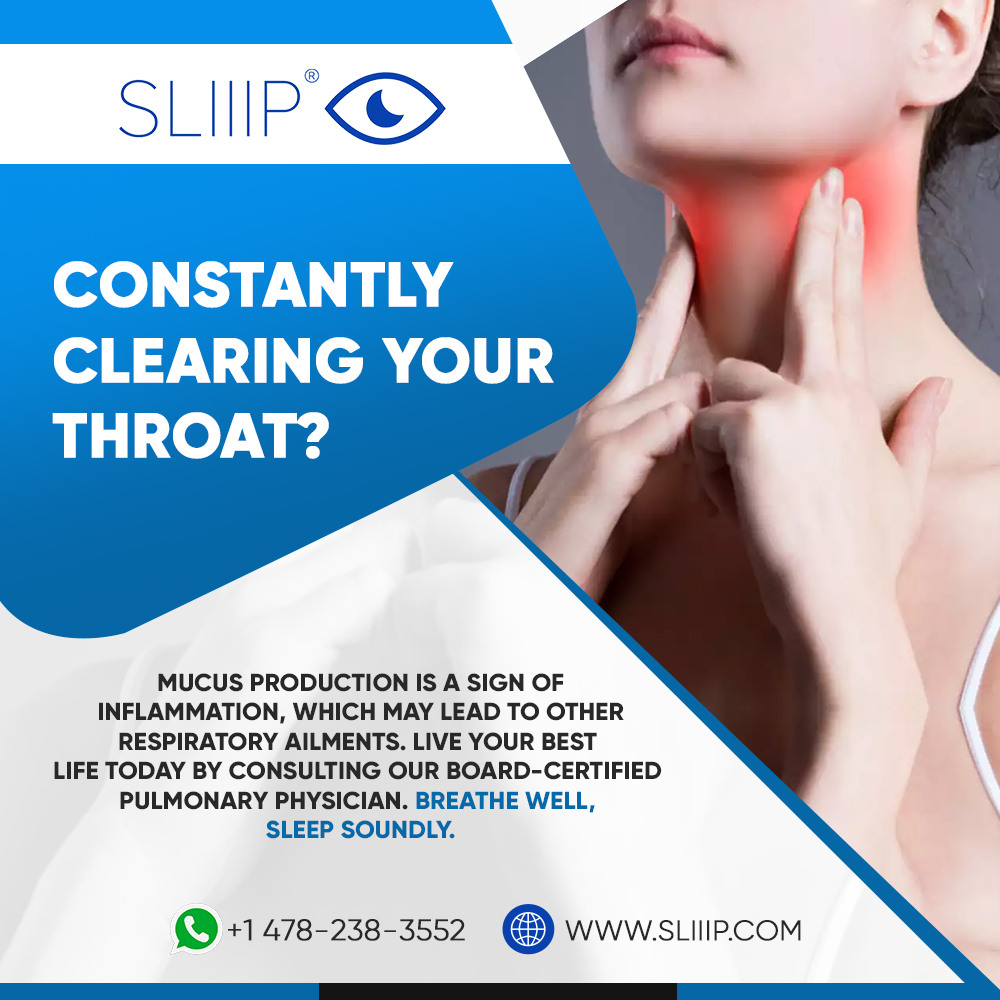 ServicesSliiip's tweet photo. Constantly clearing your throat?
Mucus production is a sign of inflammation, which may lead to other respiratory ailments. Live your best life today by consulting our board-certified Pulmonary Physician. Breathe well, sleep soundly.
https://t.co/FRdUr4tpcP
#sliiip https://t.co/ijlkfWEDO0