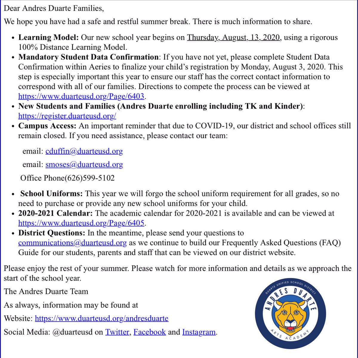 Duarte Unified tweet media