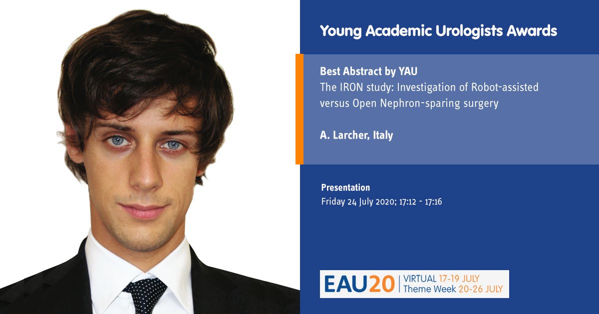 EAUYAUrology's tweet image. Congratulations to @_alelarcher from YAU Robotics group for the “Best abstract” award by YAU during #EAU20 Check the abstract at @Uroweb #EAU20 resource centre resource-centre.uroweb.org/resource-centr… 👏