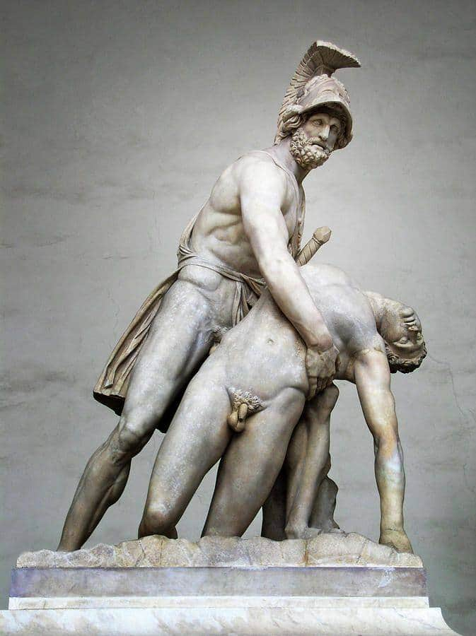 Hannibal Lecter and Will Graham in "Dolce" / "The Pasquino Group" (also known as "Menelaus Carrying the Body of Patroclus" or "Ajax Carrying the Body of Achilles"); copy a Hellenistic bronze original, dating to ca. 200–150 BCE.