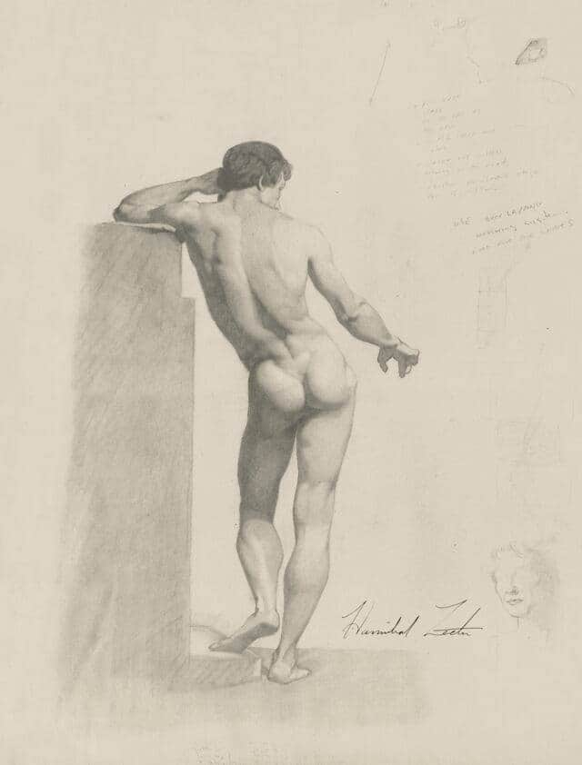 Bonus because in this house we appreciate Hannibal's talented a$sDrawing (probably Will Graham) by Hannibal Lecter / "The Farnese Hercules" copy made in the early third century AD; signed by Glykon