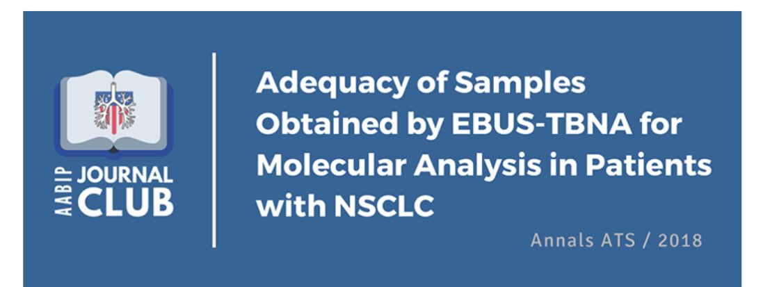 chghattas's tweet photo. #AABIP JC 📚: How good is EBUS/TBNA for molecular analysis in pts w NSCLC? Reviews by Sammar Alsunaid @vanholdenmd @VivekMurthy10 https://t.co/PKaWtfcxhb #Med @accpchest @ATSMedEd https://t.co/sFTMTOfcZS