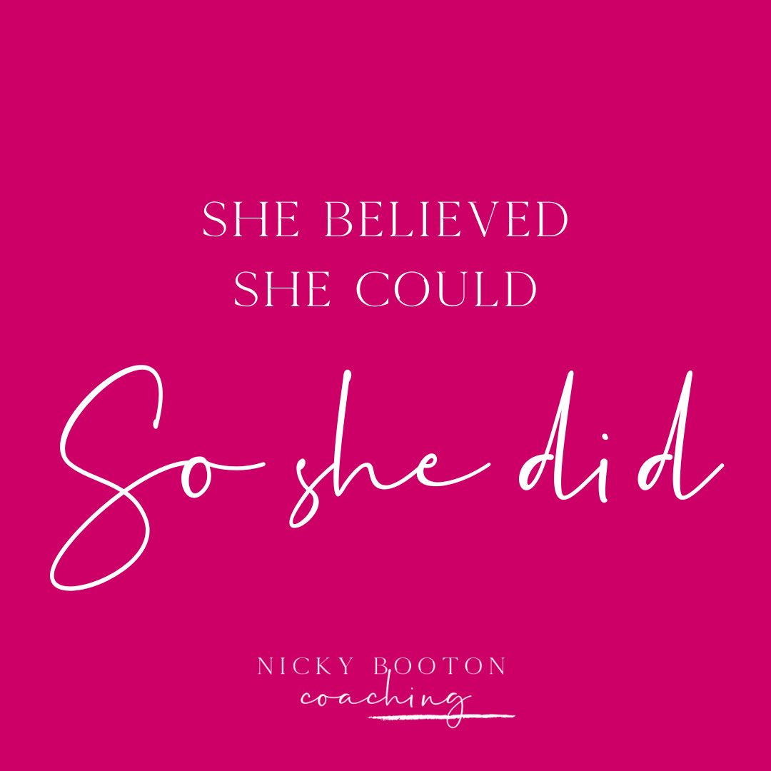 NickyB_Coaching's tweet photo. Believe, and your mind finds a way! 💖

#selfesteem #Believe #achieve https://t.co/P9glMryEuv