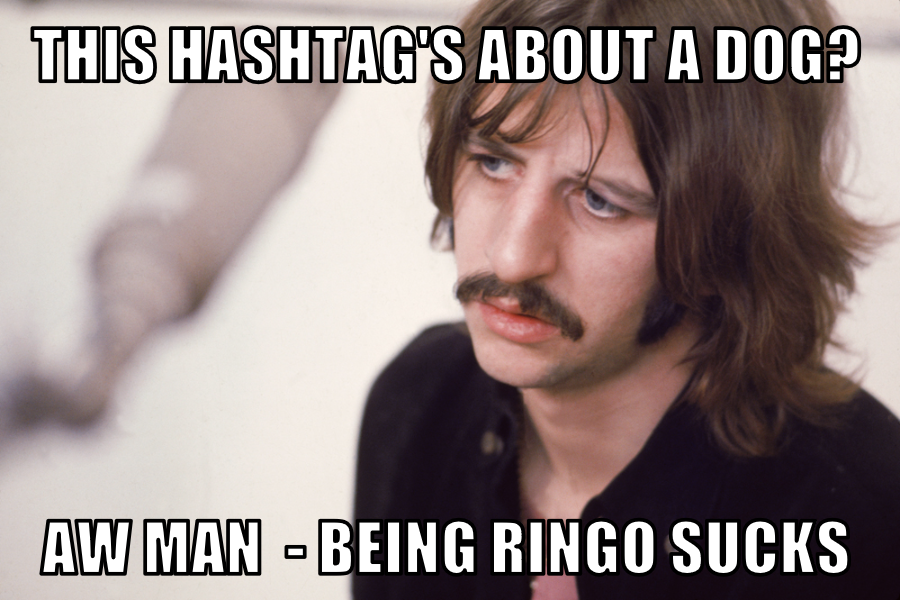 HistoryTWTFails's tweet photo. Paul McCartney (1968): 

I don't know why John's being such a square, but we really need an upbeat track like 'I Get by With a Little Help From My Friends' to tie our new album together. 

Ringo's on to something groovy, man. Who said drummers can't write songs? #IStandWithRingo https://t.co/EyqNqShytx