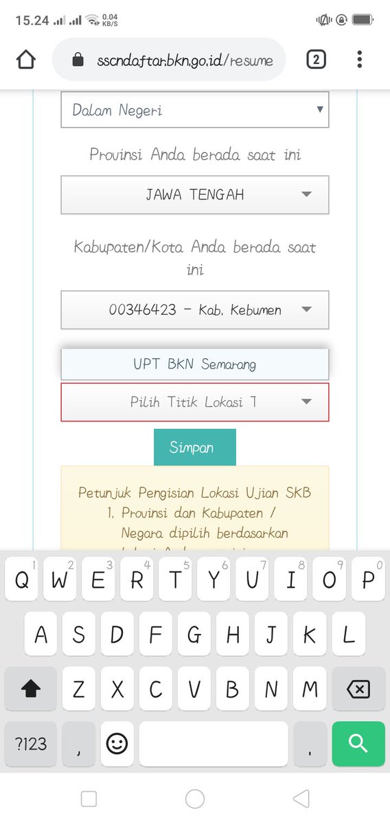 desyewulan's tweet photo. @BKPPD_Kebumen selamat sore kak
Untuk pemilihan tempat kok munculnya Semarang ya kak? Mohon pencerahannya .
Terimakasih . https://t.co/GKnN12XlzL
