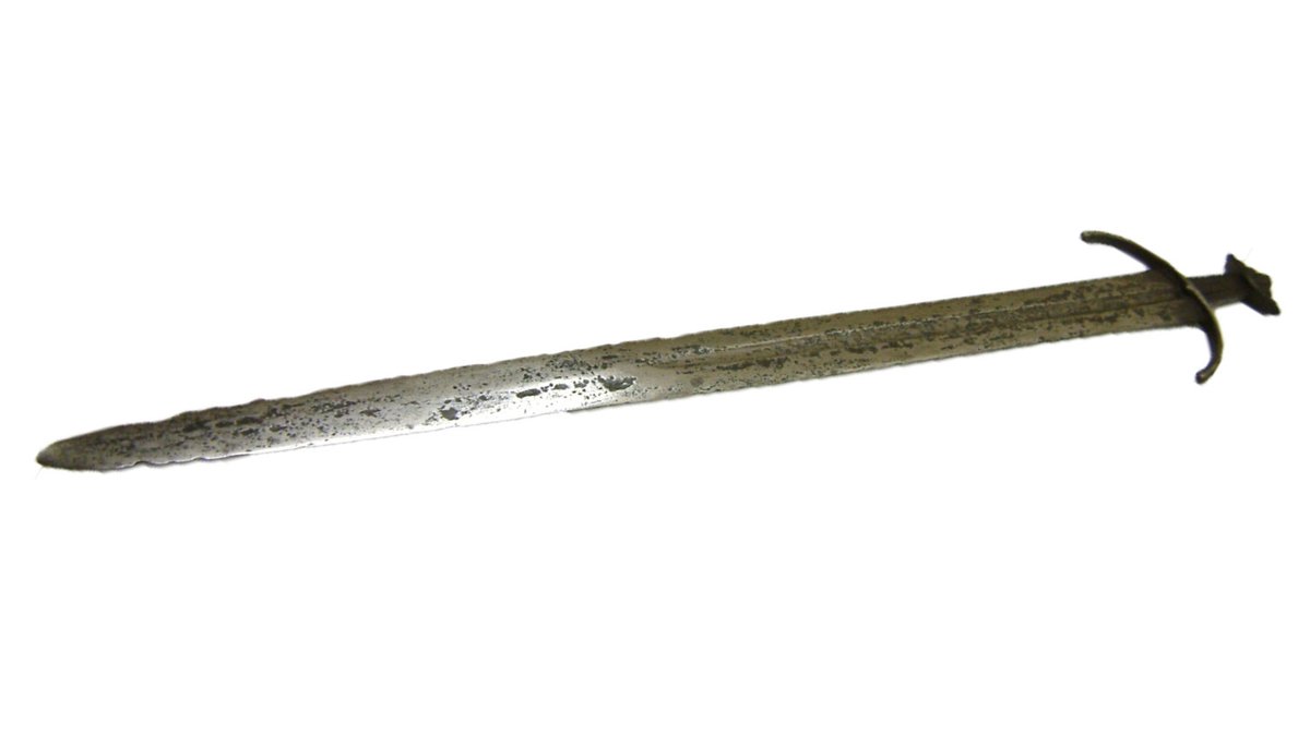 In Game of Thrones, Sean is beheaded by a sword!We have the Cawood Sword (AD 1080–1120)– Its hilt and pommel are reminiscent of Viking weaponry but the length of the blade and the curved guard echo the style of later medieval swords.
