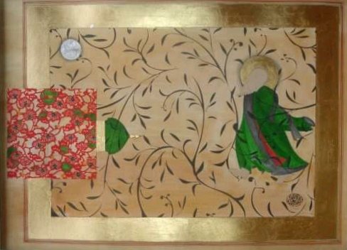 #EidAlAdha #EidAladha2020 
#عيد_مبارك #عيديات_عبير 
#fzhassan #fzhatelier #fatimazahrahassan #zahrahassan 

'In It What Is In It Series - I', 09
Liberated, watercolour gouache, gold leaf and foundpaper on Wasli. 2006/07