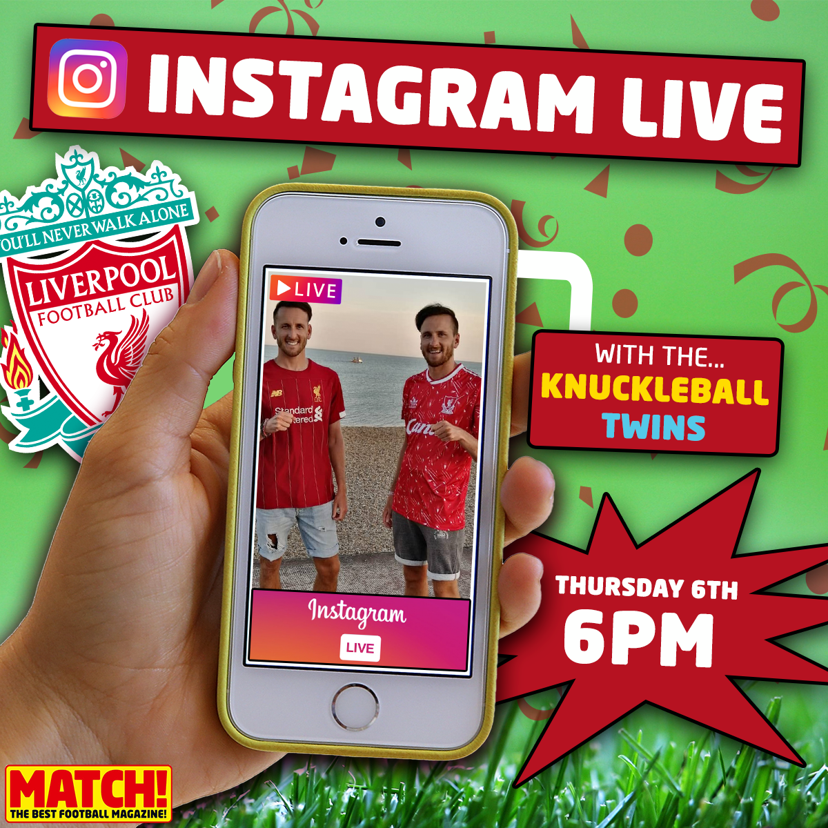 matchmagazine's tweet photo. 🤩📱 𝗪𝗘'𝗥𝗘 𝗚𝗢𝗜𝗡𝗚 𝗟𝗜𝗩𝗘! 📱🤩

📽️ We've got some 𝗛𝗨𝗚𝗘 news to tell you! We'll be going live on Instagram for the first time next week with the @KnuckleTwins! 🤙

📆 Thursday 6th August
⏰ 18:00 GMT
📲 @matchmagofficial

👀 Stay tuned for more details! https://t.co/maDZ52QPxj
