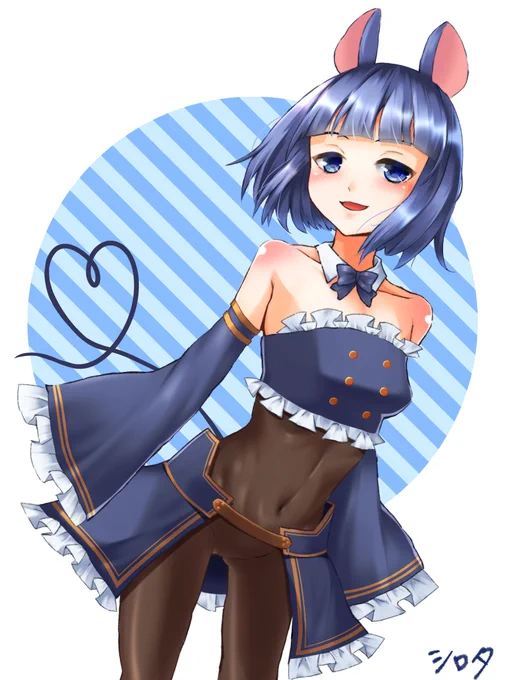 シロタ()さん作のねずみさん(けもみみおーこく)の線画をお借りして色を塗らせていただきました!元のイラストと比べてかなり印象が違う…。人の作った線画から塗るというのが新鮮で色々な発見があり楽しかったです。ありがとうございました 