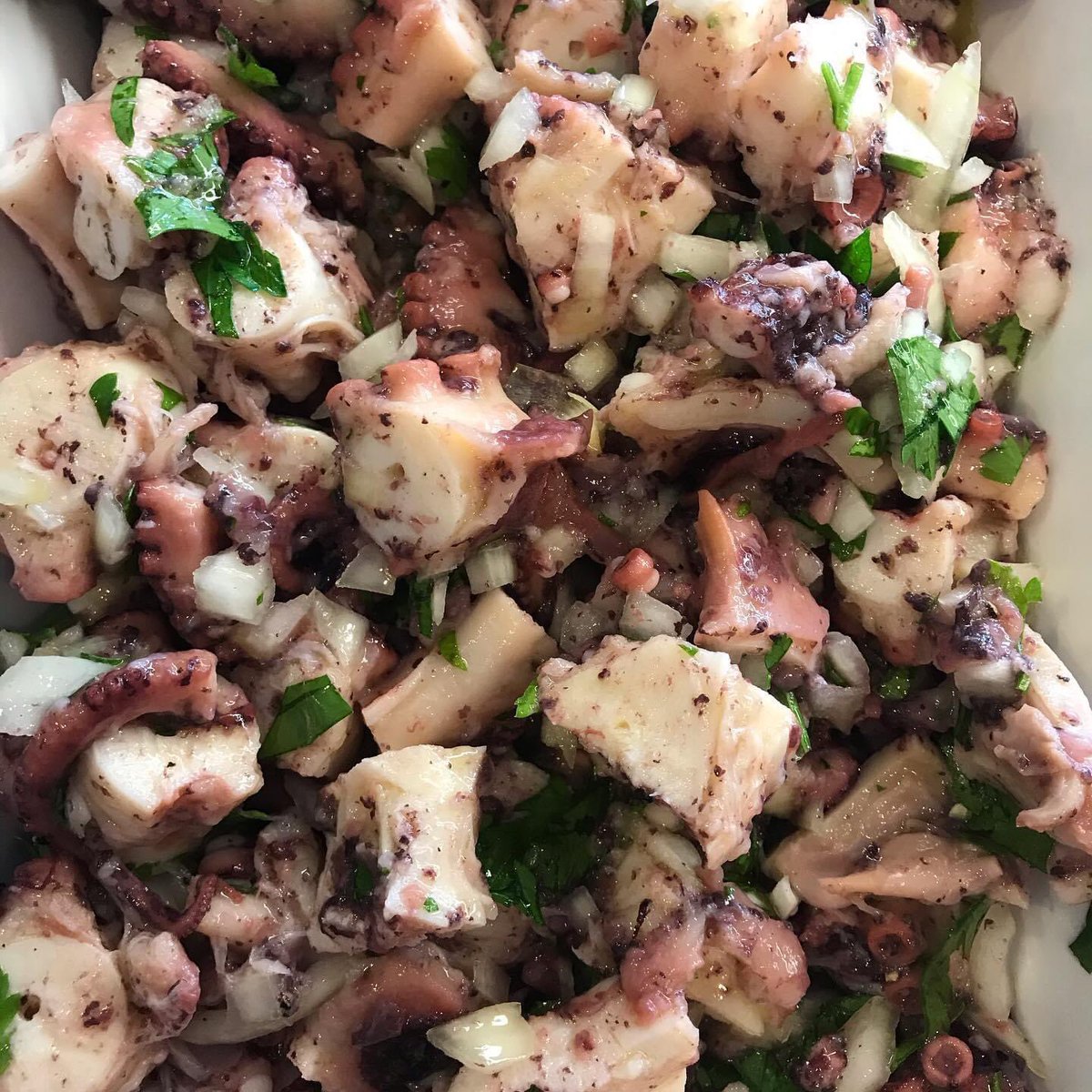 Octopus 🐙 salad available today at Santar Deli 😍
