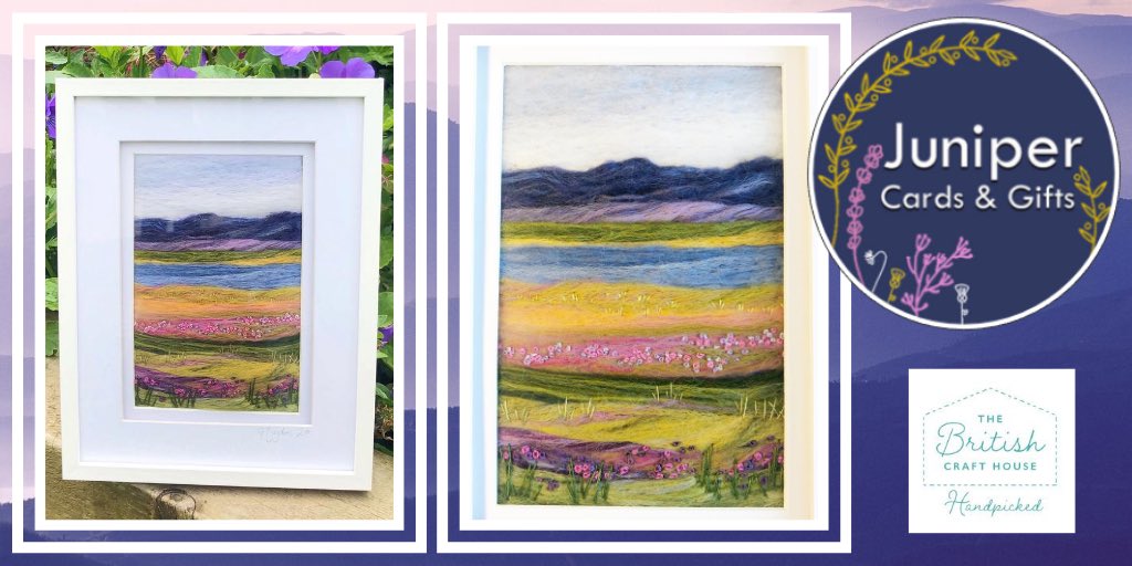 CardsJuniper's tweet photo. A Scottish Wool Art landscape “Heather Moorland” to brighten up your home or someone special! @BritishCrafting #tbch #handmade https://t.co/pugGgTcPZh https://t.co/UrG6hMsuxg