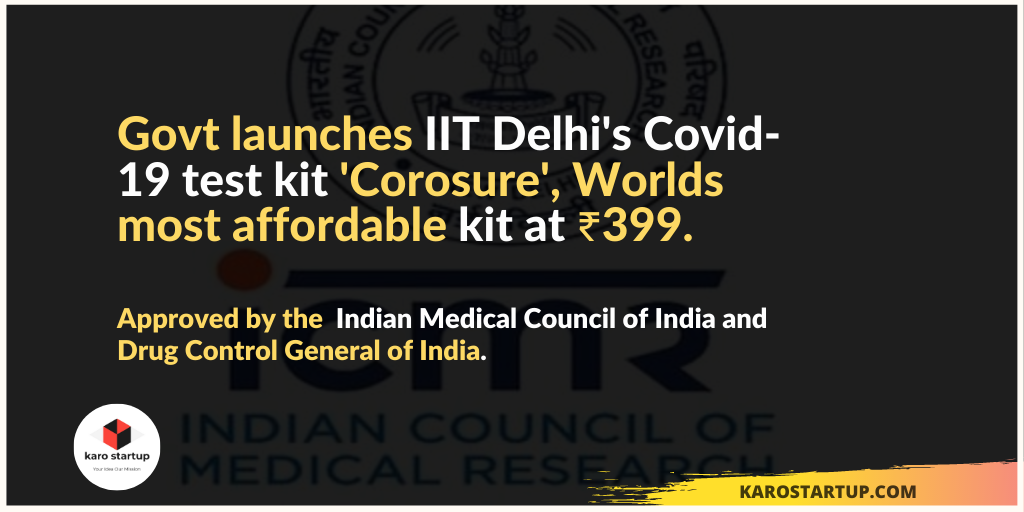 karo_startup's tweet photo. #COROSURE IIT Delhi Launches World's Most Affordable COVID-19 Test Kit
#ICMR approves IIT-Delhi's low-cost COVID-19 Test Kit.
FOLLOW US ON INSTAGRAM: https://t.co/M9vPyWBBCl
FOLLOW US ON YOUTUBE: https://t.co/wjiIcLVJqw
#COVID19India #COVID19 #startup #startupindia https://t.co/IxtQaWYZMF