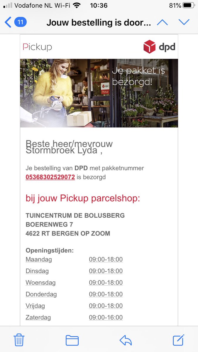 huizegaai's tweet photo. @dpdNL waar zijn jullie mee bezig? Pakket al vanaf dinsdag in huis. Omdat jullie het zo nodig door moesten sturen ondanks neerzet toestemming en briefje bij de bel!!! https://t.co/HXLMyGNaKM