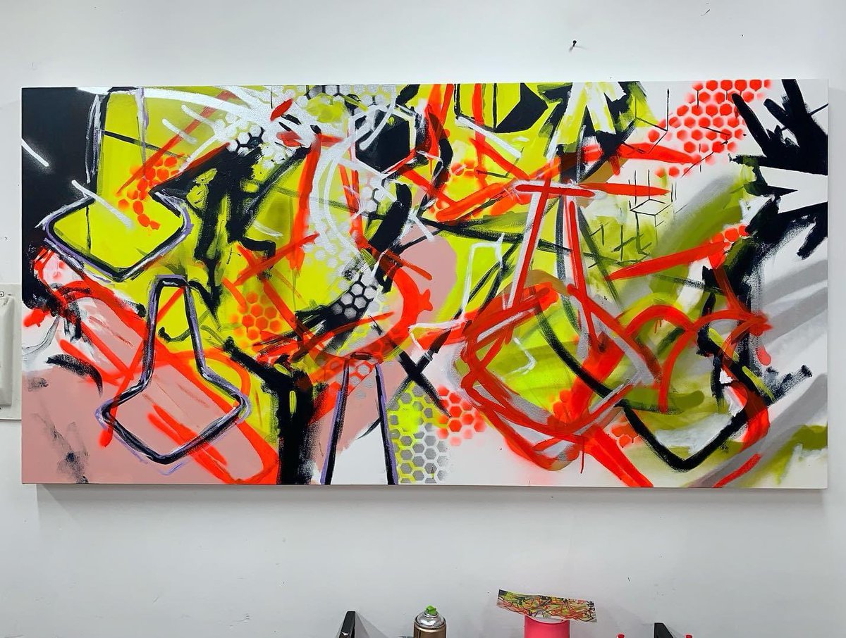 “Alter-Space I”, 36 x 72”, 2020
acrylic and aerosol on canvas