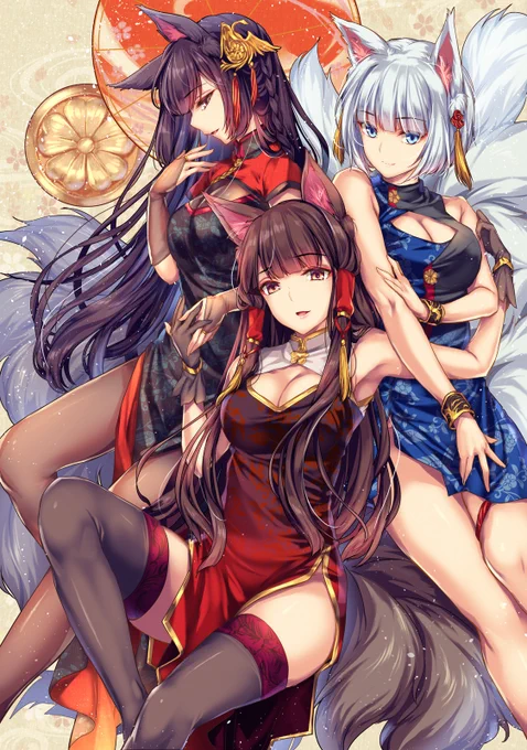 チャイナ赤城&加賀&天城

#アズールレーン 