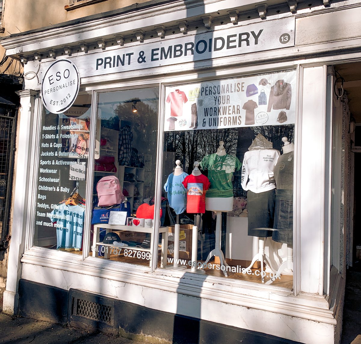 We are open all day today in our #Halstead Shop.  Feel free to pop in and see us and choose your new #workwear or #gift.  If your not local head over to esopersonalise.co.uk and order 24/7 #shopindie #retail #online #branding