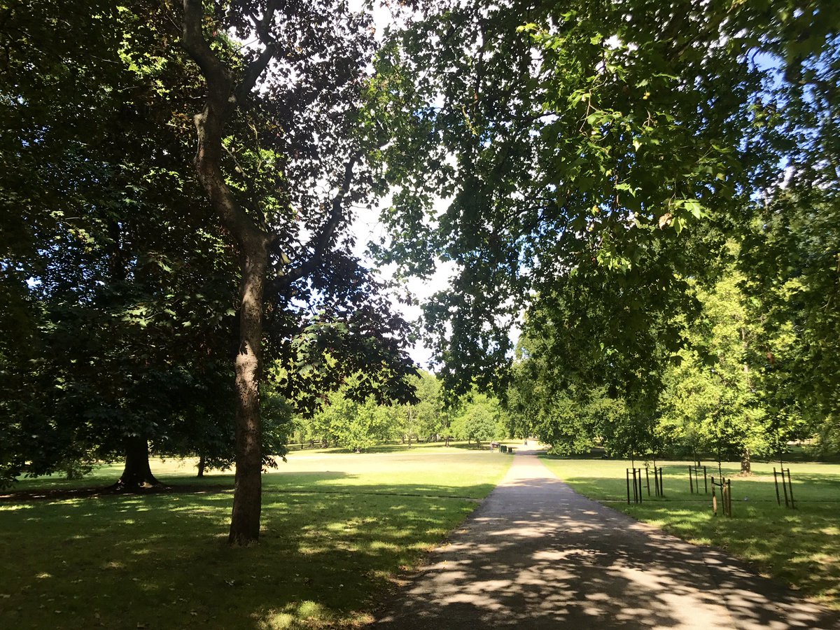 I appear to be one of three people in Green Park.