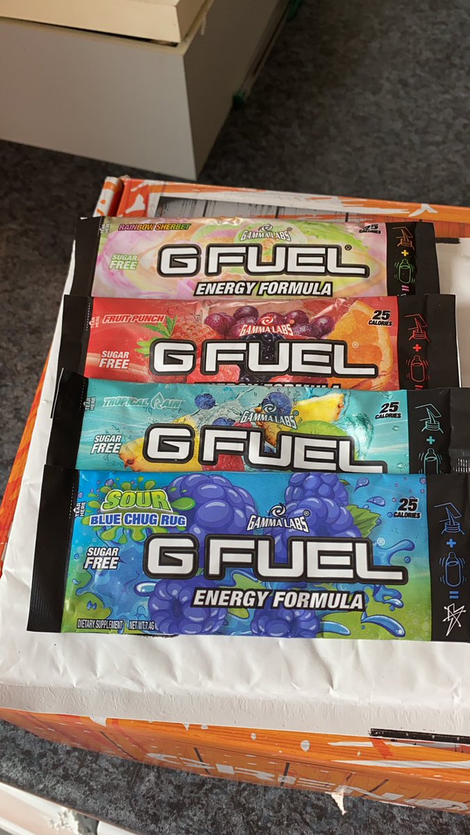 Commandolorian's tweet image. Shout out to @nicparkerman  sent out 4X G-Fuel samples as a giveaway for her 50th follower - me! From the US to the UK - thankyou! #SmallStreamerCommunity #twitch #giveaway #gaming