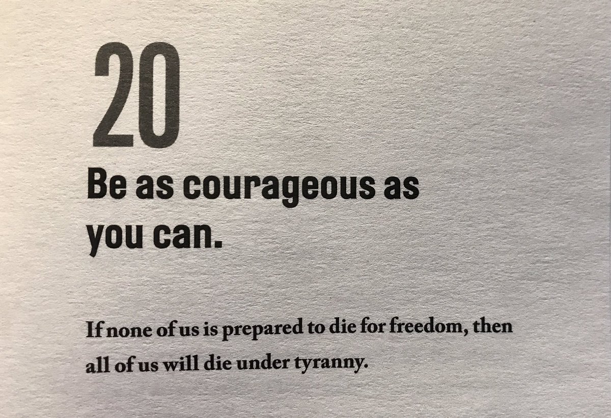 Distributed leadership & self-direction makes protest unmanageable & ultimately invincible. Just put yourself in the streets when you judge the time is right. There’s safety in numbers, & please remember  @TimothyDSnyder’s final lesson…   #resist  #revolt  #remove