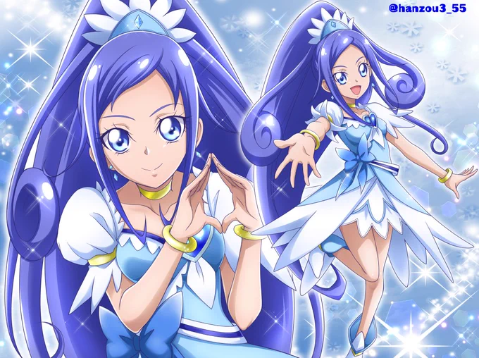 #青キュアをTLに流して涼もう 