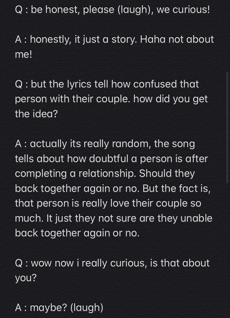 Interview with K. SY for billboard magazine, 4 years ago when K. SY celebrate 10th years anniversary. talking about one of his song, “I Don’t Know”