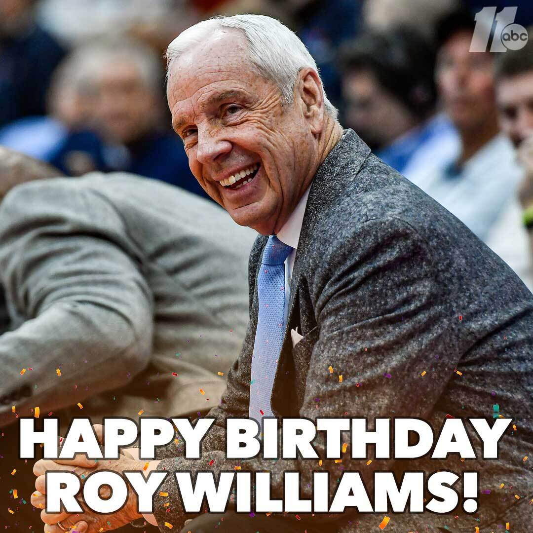 HAPPY BIRTHDAY, COACH! Join us in wishing UNC head coach Roy Williams a very happy 70th birthday!  