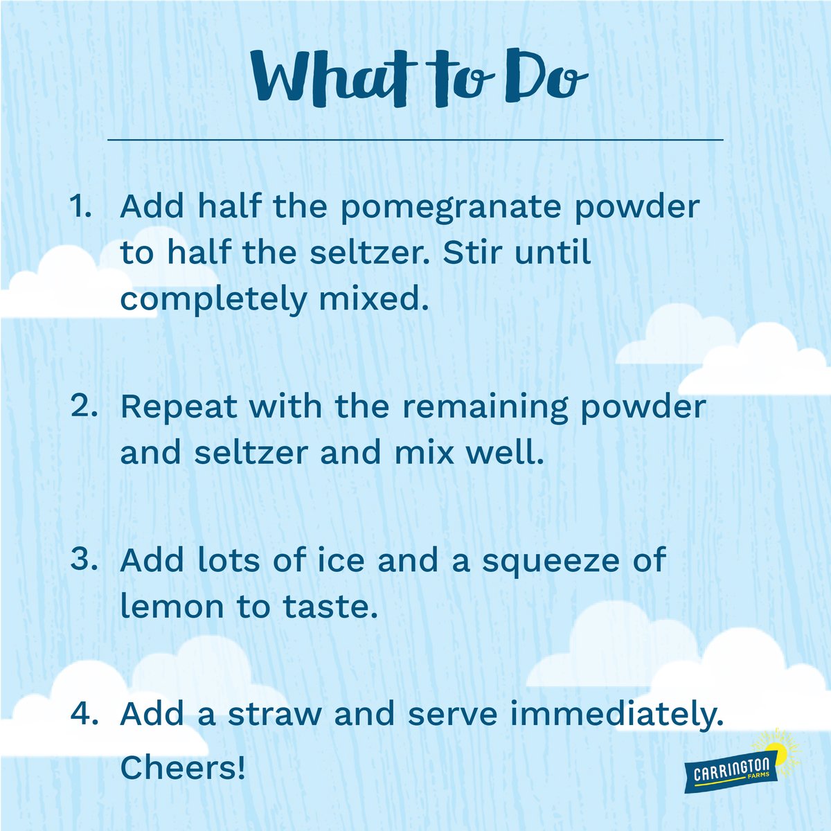 Get creative to stay cool &amp; hydrated with this tasty pomegranate tea from our in-house dietitian @health_above_all.
Link: carringtonfarms.com/refreshing-pom…