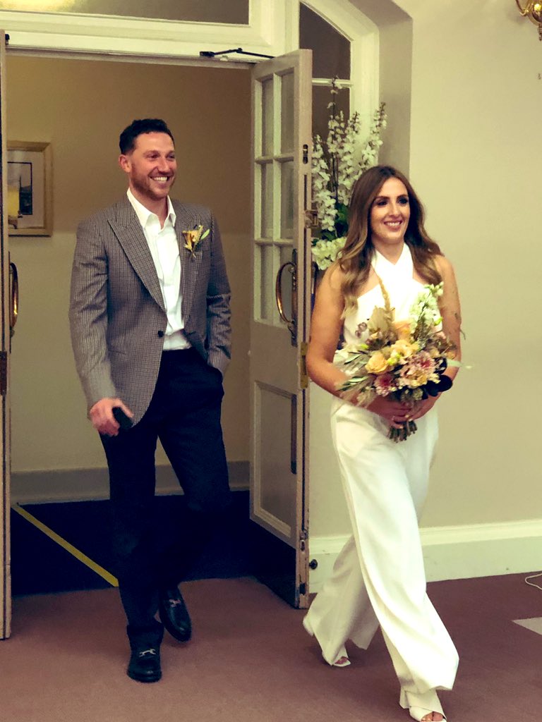 We got Married today, slightly stranger than we  planned but amazing all the same. We will celebrate properly with all when we can 🥂