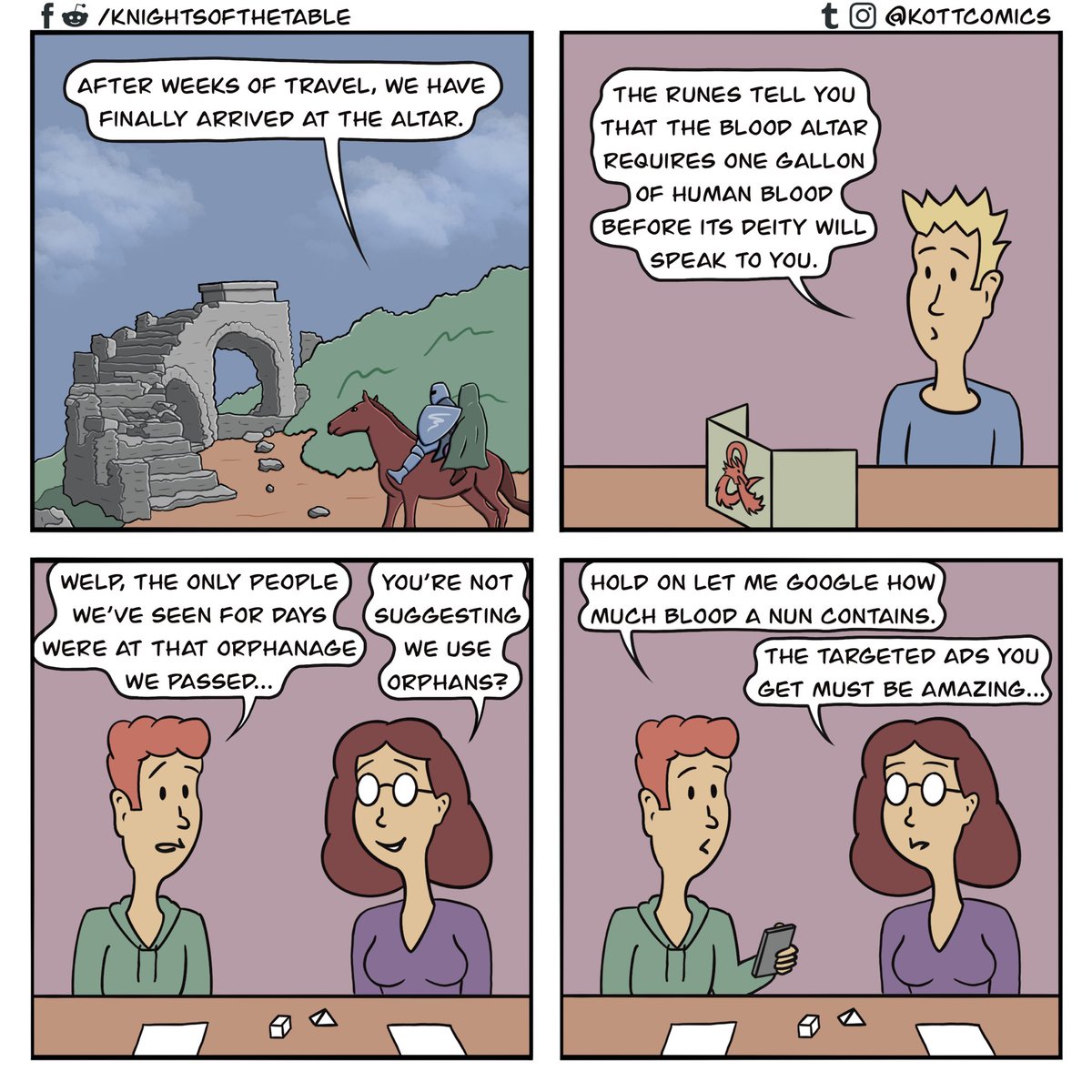 kottcomics's tweet photo. If karma isn’t real, then why are you on an FBI watchlist right now? #dnd #dungeonsanddragons https://t.co/Nd47Pn3dj9