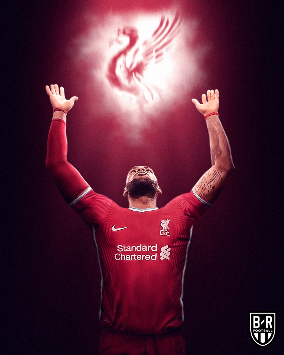 Liverpool minority owner <a href="/KingJames/">LeBron James</a> shows off Liverpool's new kit 👑