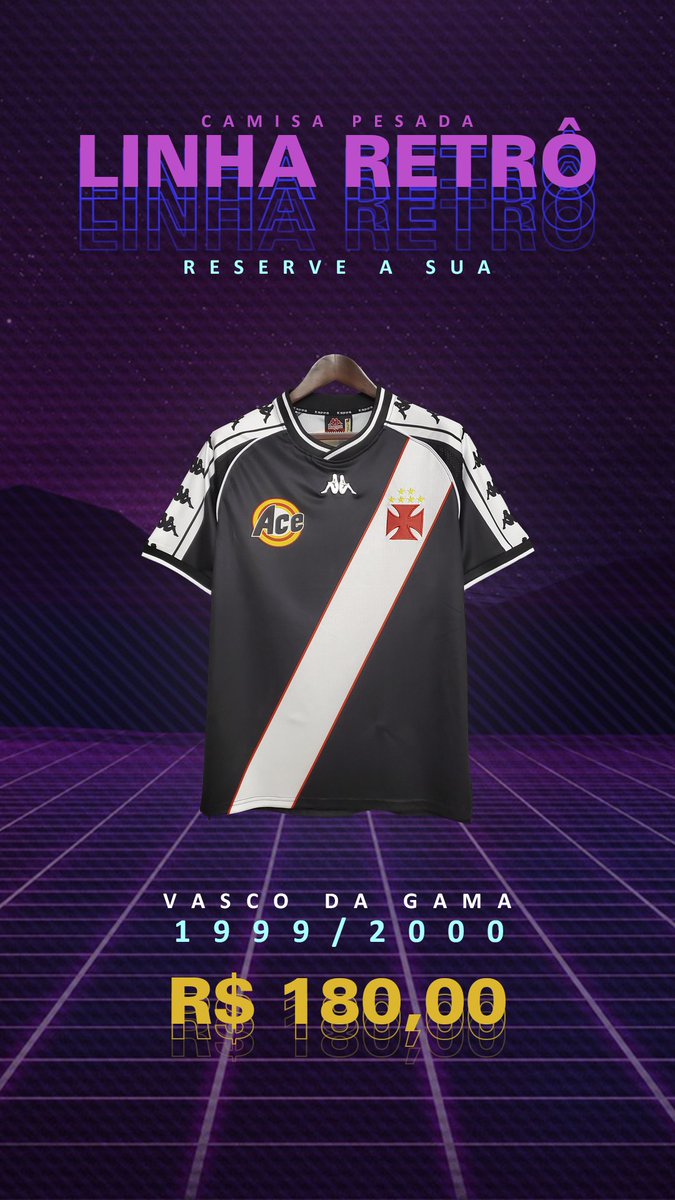 CamisaPesada's tweet photo. O time da Virada! 
A parceria entre Romário e Edmundo gerou belos frutos, retratados em um manto especial: 

👕 Retrô Vasco Home 99/00
📏 Tamanhos P/M/G/GG e 2GG
🔢 Personalização Gratuita
💳 Parcelamos em até 12X
📲 https://t.co/u6RvshSZ41

#camisapesada
#asuafootballstore https://t.co/PE4UFpExPw