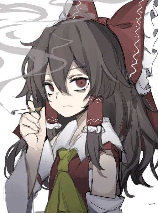 #深夜の真剣お絵描き60分一本勝負
霊夢(+20min) 