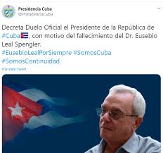 La obra y la pasión de una vida entregada al amor y salvaguarda de la cultura, el patrimonio y la historia perdurará por siempre cual monumento a tu persona, querido Eusebio.
 Hiram Pérez Concepción Presidente Filial UNHIC Holguín e Historiador.