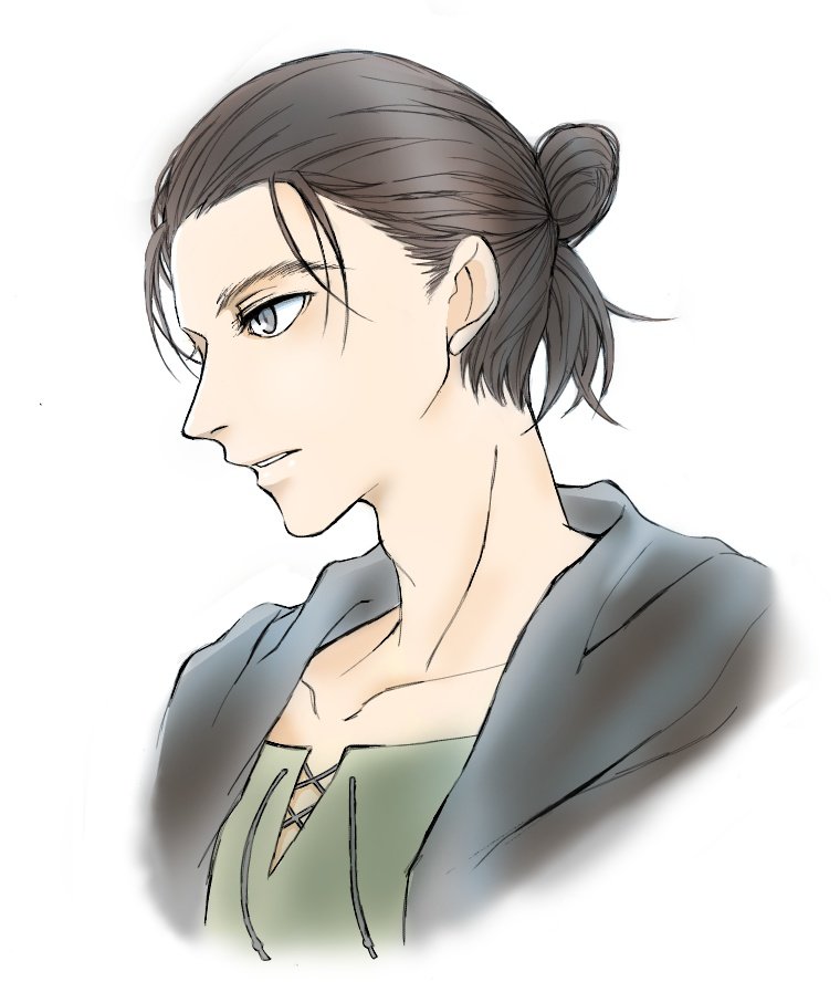 awako あわこさん遅くなりました！！髪の毛結んでるエレンくんです